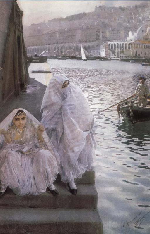 Anders Zorn I Algers Hamn (In the harbour of Algiers) Norge oil painting art